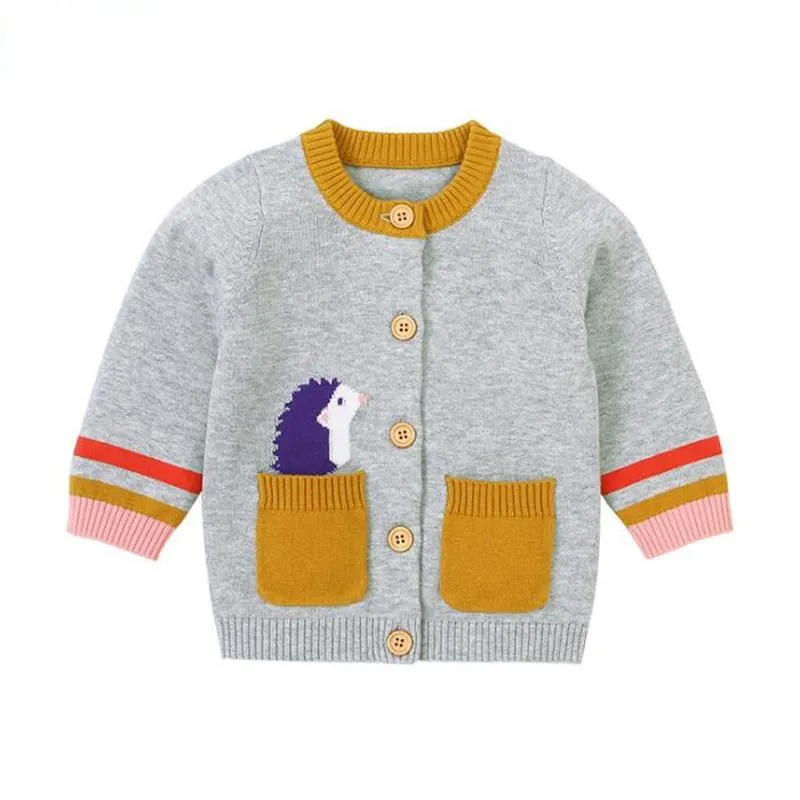 New 2020 Spring Autumn Baby Boys Girls Pure Color Knit Jacket + Hat Infant Kids Boy Girl Long Sleeve Cardigan Coat Clothing
