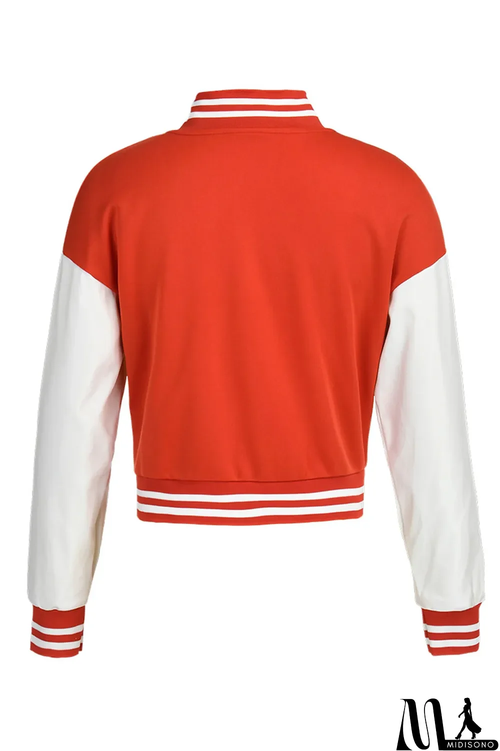 MidiSono - Blue Casual Print Patchwork Zipper Outerwear