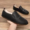 Fashionable casual lightweight breathable leather shoes