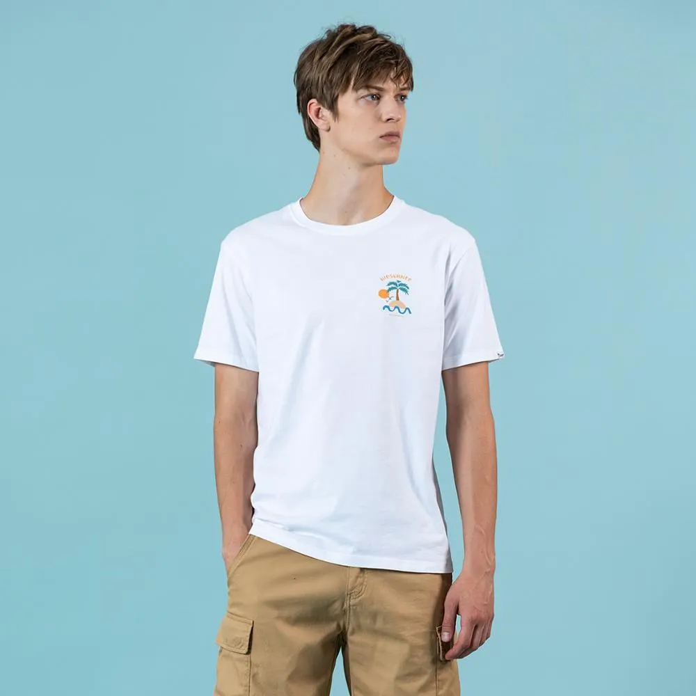 SIMWOOD 2021 summer new coconut palm print t-shirt men fashion holiday vacation thin breathable 100% cotton tees plus size tshir