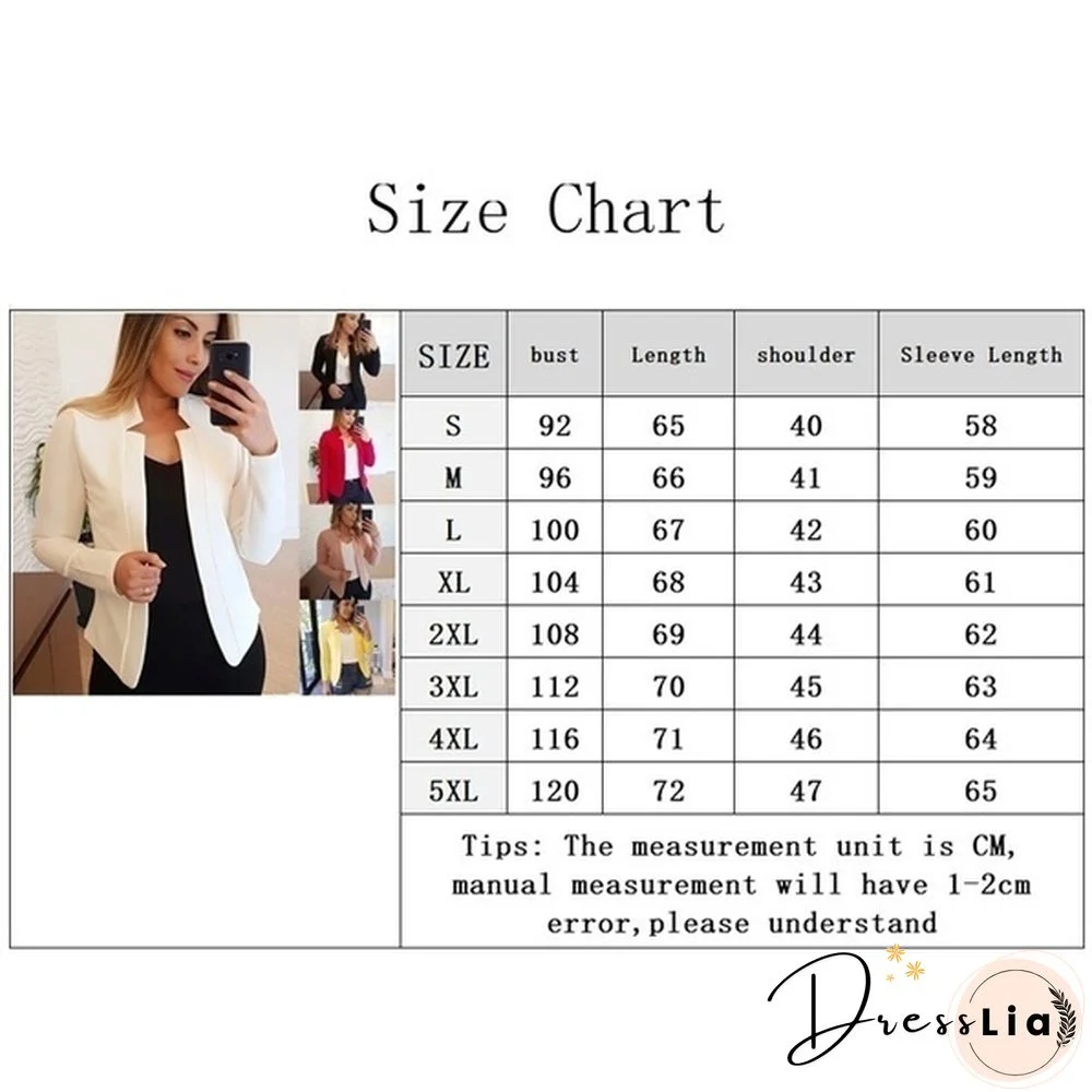 Women's Fashion Thin Blazer Office Lady Lapel Long Sleeved Coat Suit Slim Cardigan Solid Color Blazer Casual Tops Business Coat