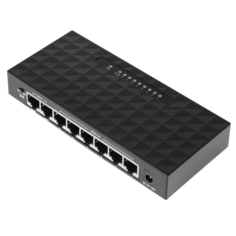 

8 Port 10/100 POE Ethernet Network Switch Lan Hub Ethernet Smart Switch, 501 Original