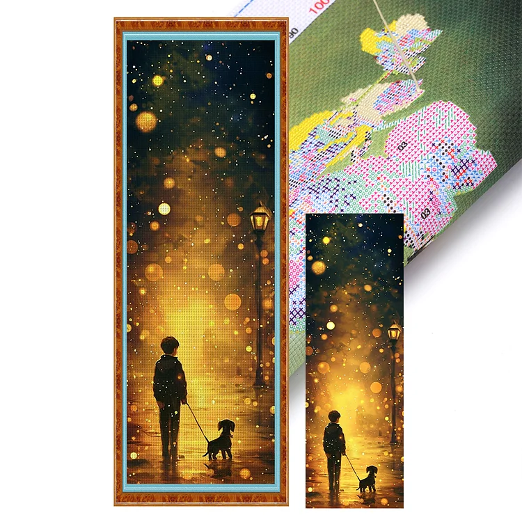 Fantasy Paris Scenery (30*80cm) 11CT Stamped Cross Stitch gbfke