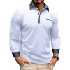 Men's Long Sleeve Lapel Polo Shirt