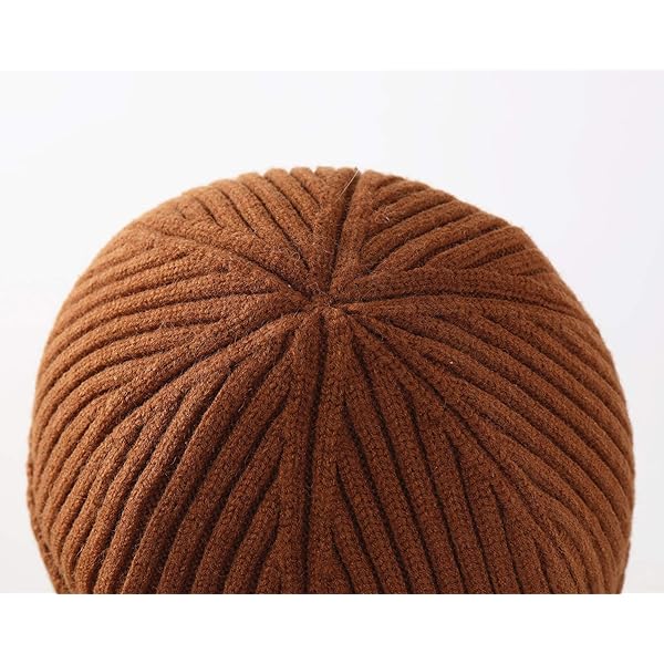 Home Prefer Fleece Lined Beanie Hat for Men Women Warm Winter Hats with Earflaps Stretchy Ribbed Knit Skull Cap