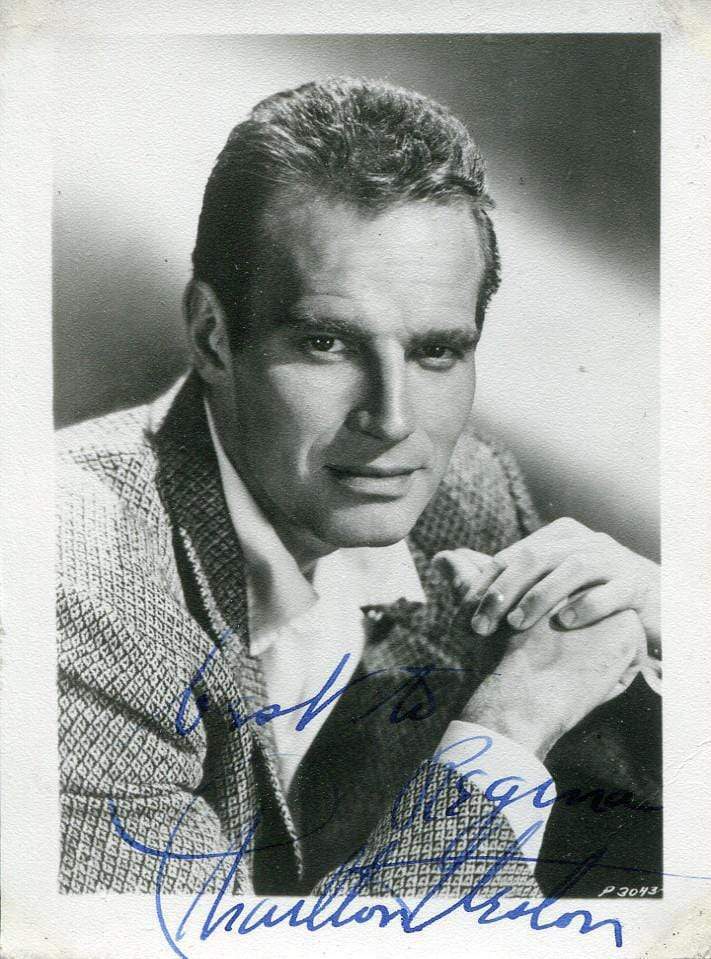 Charlton Heston OSCAR autograph, signed vintage Photo Poster painting