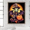 (40*50cm)Halloween Pumpkin Winged Dragon - Full Round Drill Diamond Painting