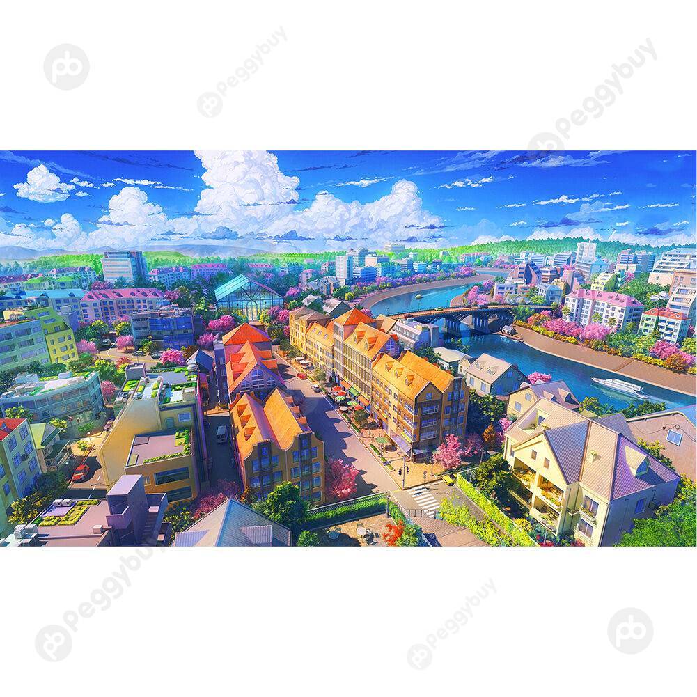 

1000pcs Sakura City Jigsaw DIY Puzzle Educational Assembling Picture Toys, 501 Original