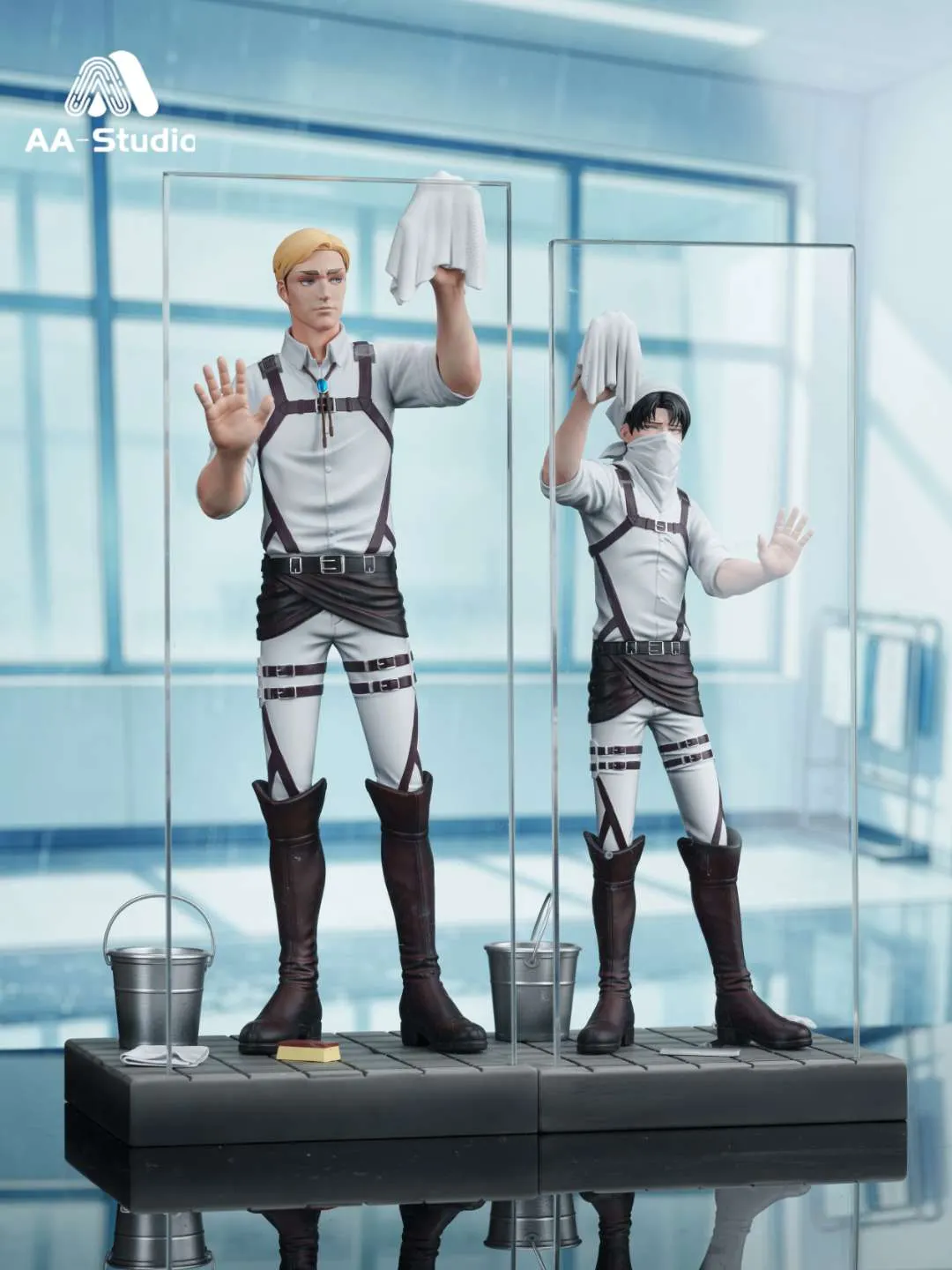 AA Studio - Levi Ackerman X Erwin Smith Window Wiping Attack on Titan-