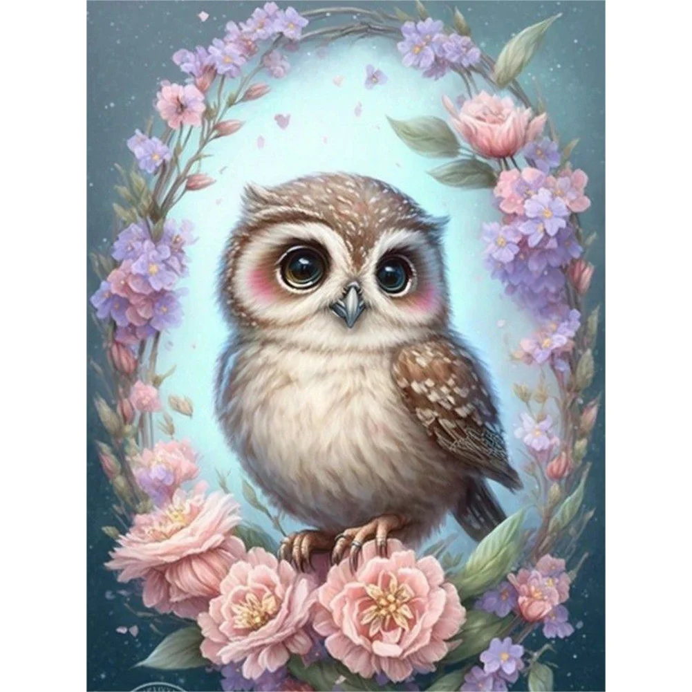 Full Round Diamond Painting - Owl(30*40cm)