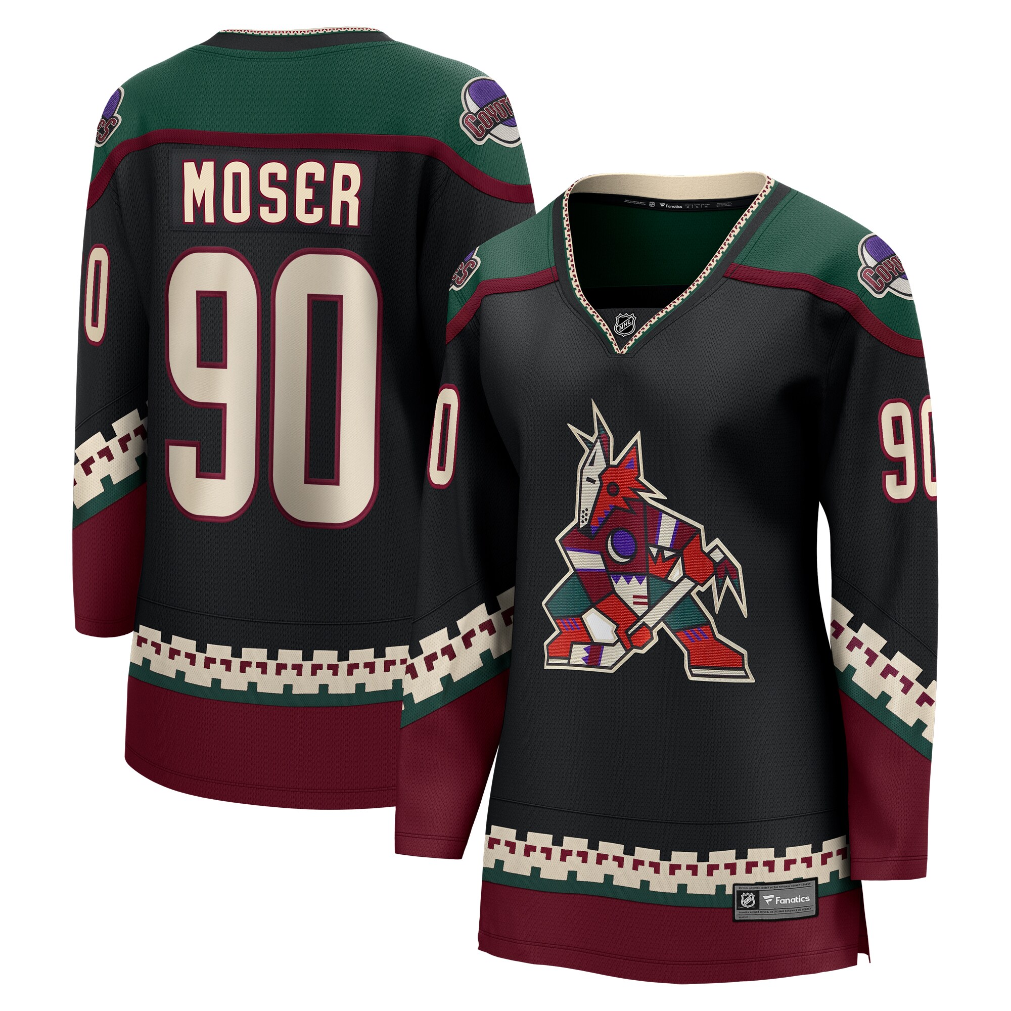 J.J. Moser Arizona Coyotes Fanatics Women’s Home Breakaway  Jersey – Black mysite