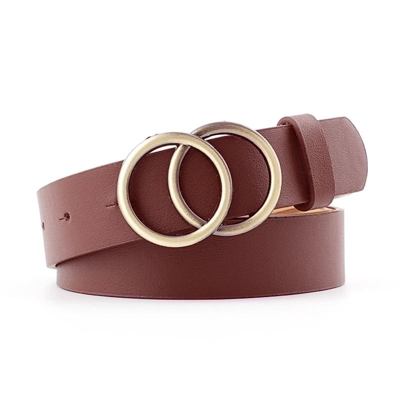 Fashion Woman Leather Metal Buckle Belt Strap For Dress Jeans Nhpo134132