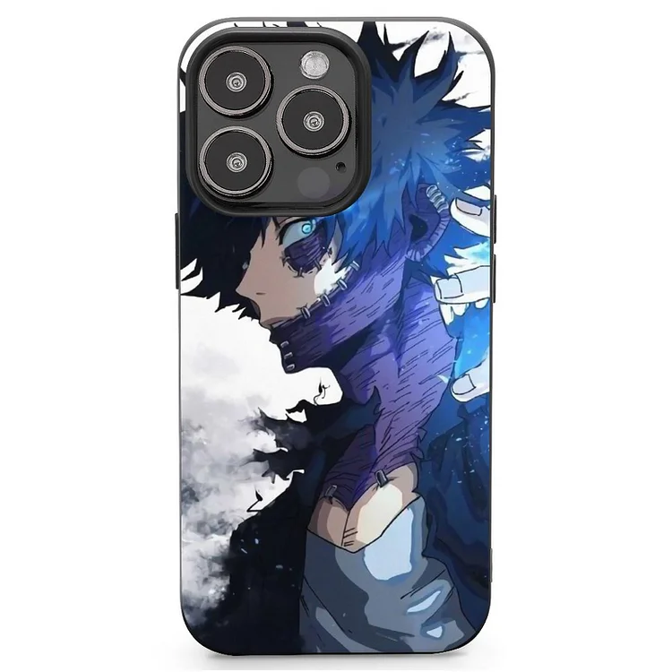Black Hair Blue Eyes Dabi (Boku No Hero Academia) My Hero Academia Scar Anime My Hero Academia Phone Case Mobile Phone Shell IPhone 13 and iPhone14 Pro Max and IPhone 15 Plus Case - Heather Prints Shirts