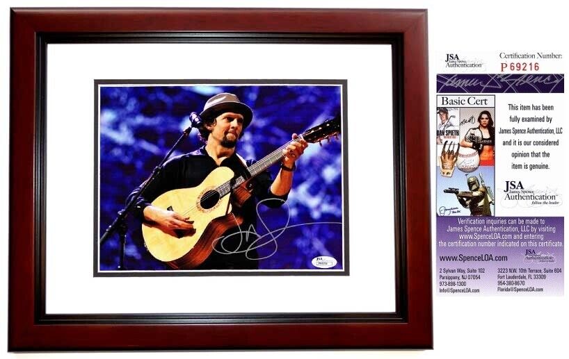 Jason Mraz Signed Autographed Singer 8x10 Photo Poster painting MAHOGANY FRAME + JSA Certificate