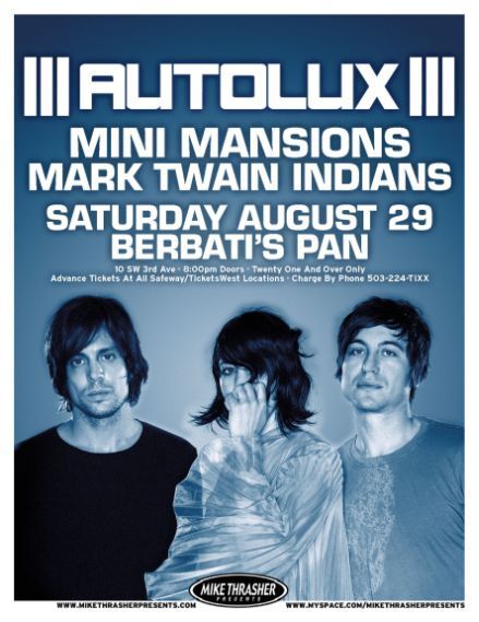 AUTOLUX 2009 Gig POSTER Portland Oregon Concert