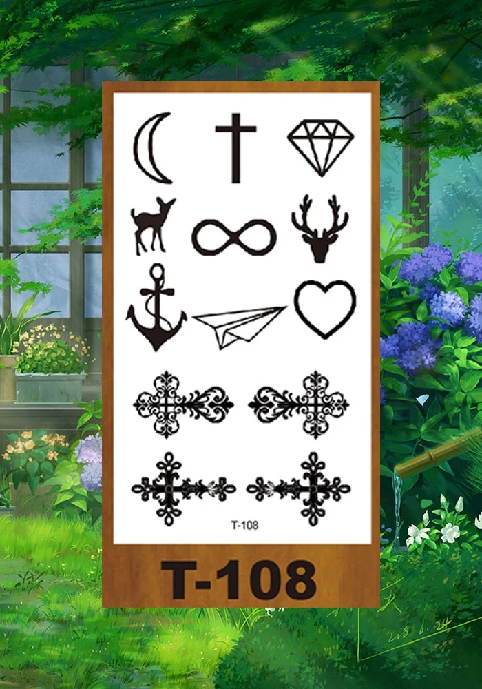 Drop Shipping Small Temporary Tattoo Sticker Small Pattern Rose Flower Owl Swallow Girl Kid Arm Abdomen Neck Ankles Art Tatoo