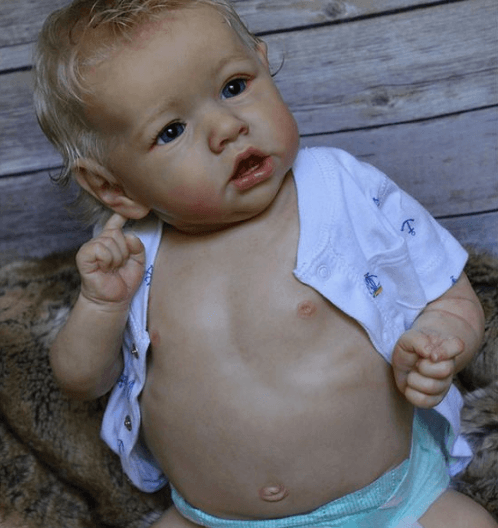 Reborn Baby Boys Doll 12'' Realistic Simulation Handsome Silicone Babies George 2024 -Creativegiftss® - [product_tag] RSAJ-Creativegiftss®