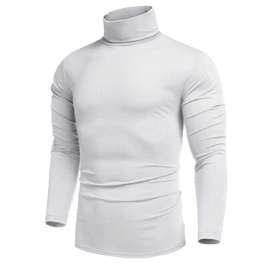 MEN'S SLIM FIT BASIC THERMAL TURTLENECK T SHIRTS