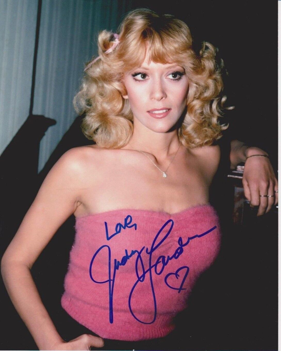 Judy Landers Signed Photo Poster painting - STAR of Happy Days / Playboy Model -SEXY!!!!! x