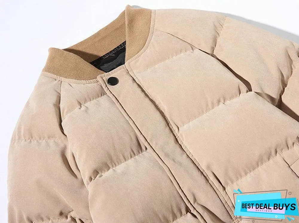 Men's Jacket High Quality Man Coat Solid Male Casual Thicken Warm Parkas Coat Men's Clothing Streetwear