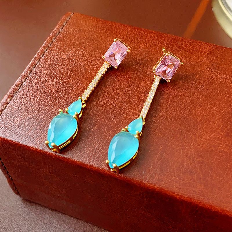 Fashion Droplet Geometric Alloy Electroplating Earrings