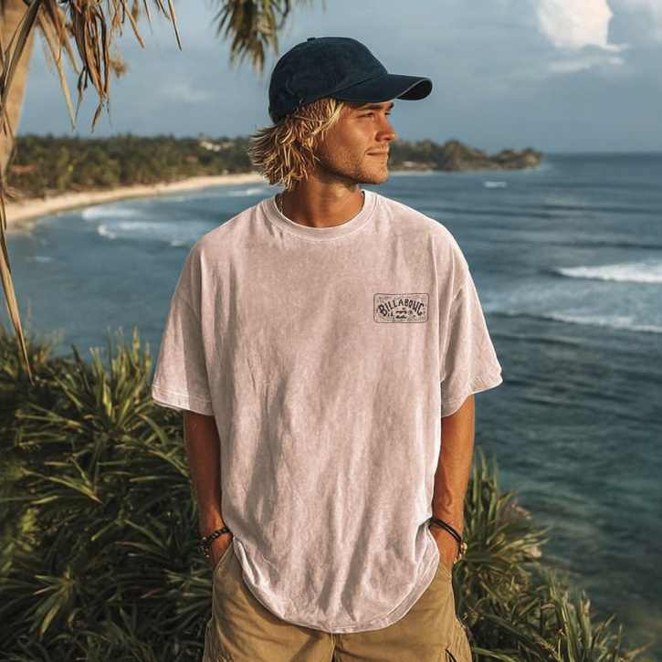  Vintage Graphic T-Shirt for Men - Perfect for Beach and Casual Outings