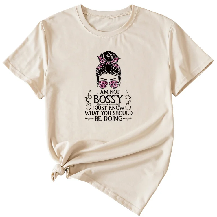 I am not skull pattern crewneck fashion short-sleeved shirt