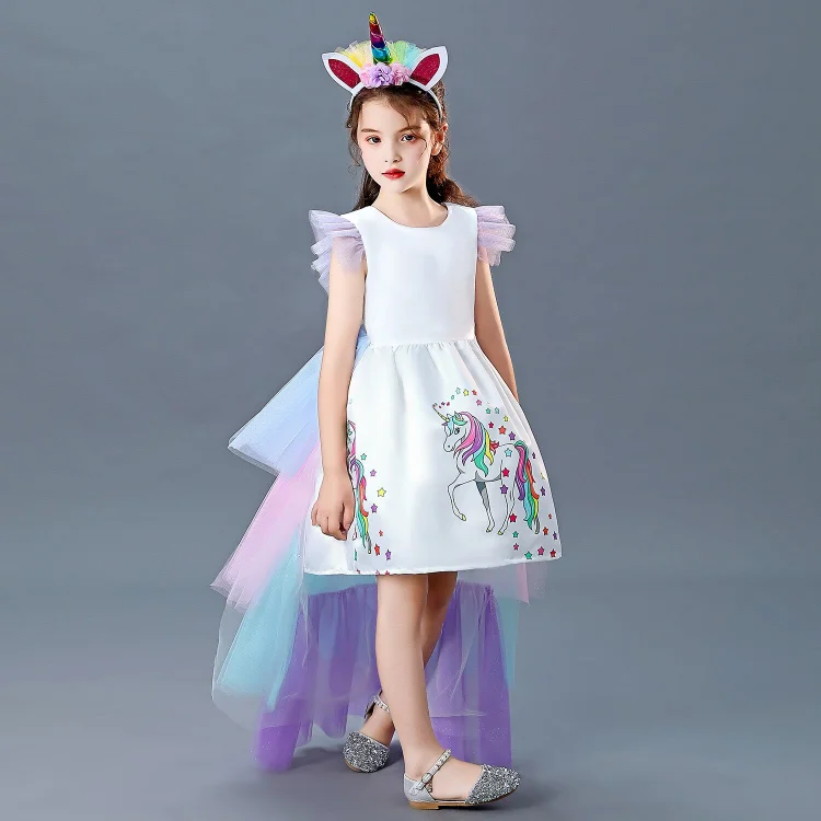 Unicorn Tutu Dress Princess Halloween Costume For Girls-elleschic