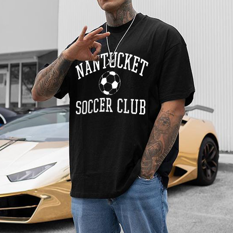 Soccer Club Graphic Oversized T-Shirt、、URBENIE