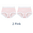 Alccn 2PCS/Set Women M-3XL Plus Size Modal Antibacterial Underwear Sexy Jacquard High Waist Panties Comfort Briefs Girls Lingerie