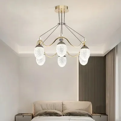 Modern Gold Led Chandelier Living Room Light Fitting Vjlight