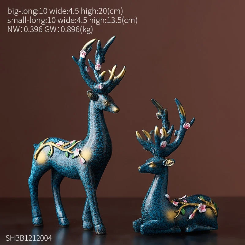Nordic Home Decoration Accessories Deer Animal Miniature Figurines Living Room Decoration Office Desk Decoration Home Decor