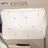 Car Sun Shield Tulip Floral Car Side Window Privacy Curtain