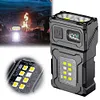 COB SMD USB Charging Hat Clip Light LED Keychain Flashlight Rotatable Work Light