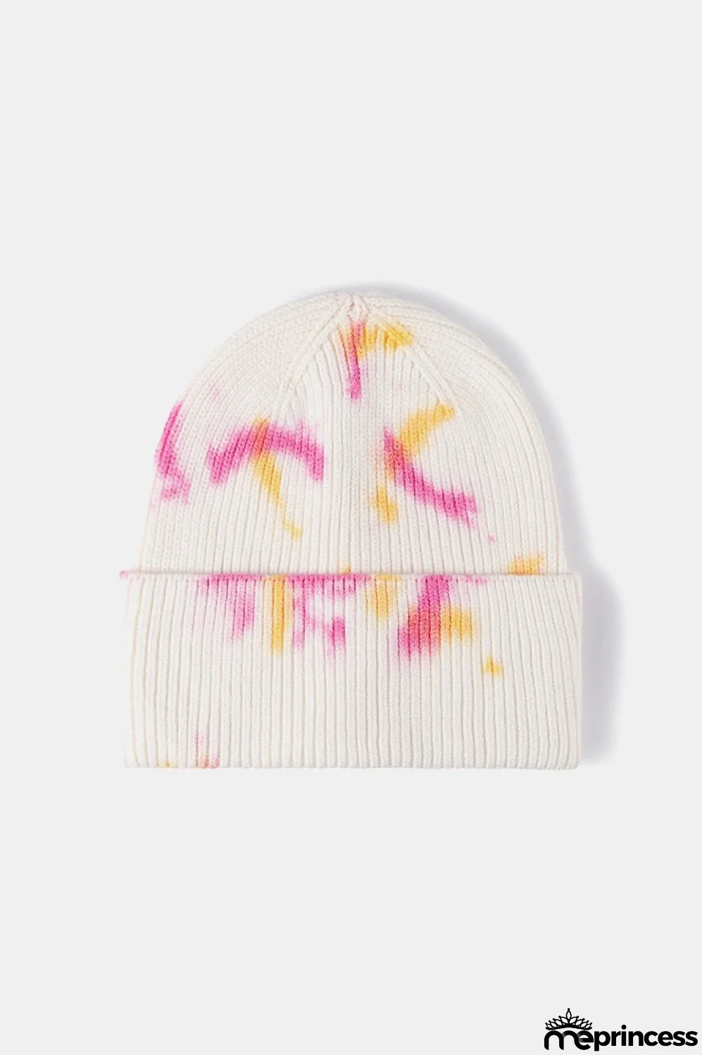 Tie-Dye Cuffed Rib-Knit Beanie Hat