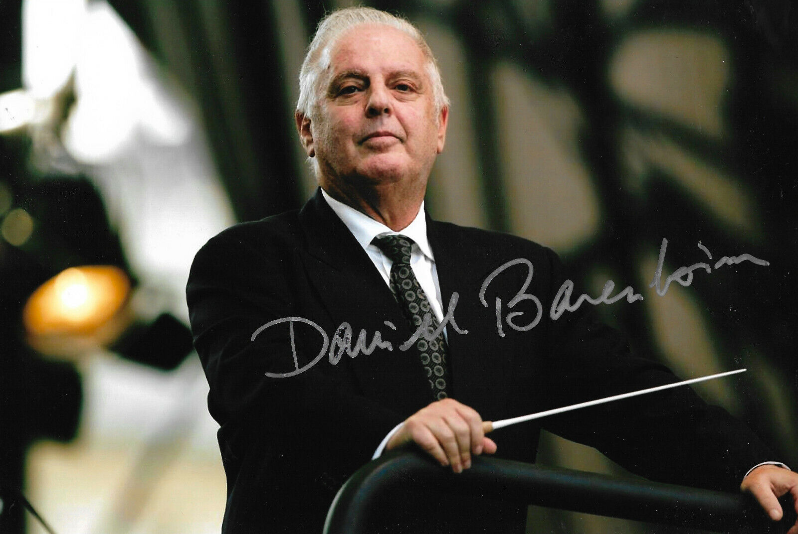 Daniel Barenboim Conductor signed 8x12 inch Photo Poster painting autograph