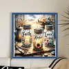 Sunflower Vase-11CT Stamped Cross Stitch Bead Embroidery 46*46cm