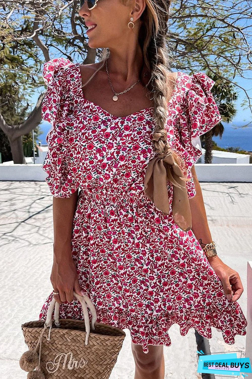 Beachside Dreaming Floral Mini Dress