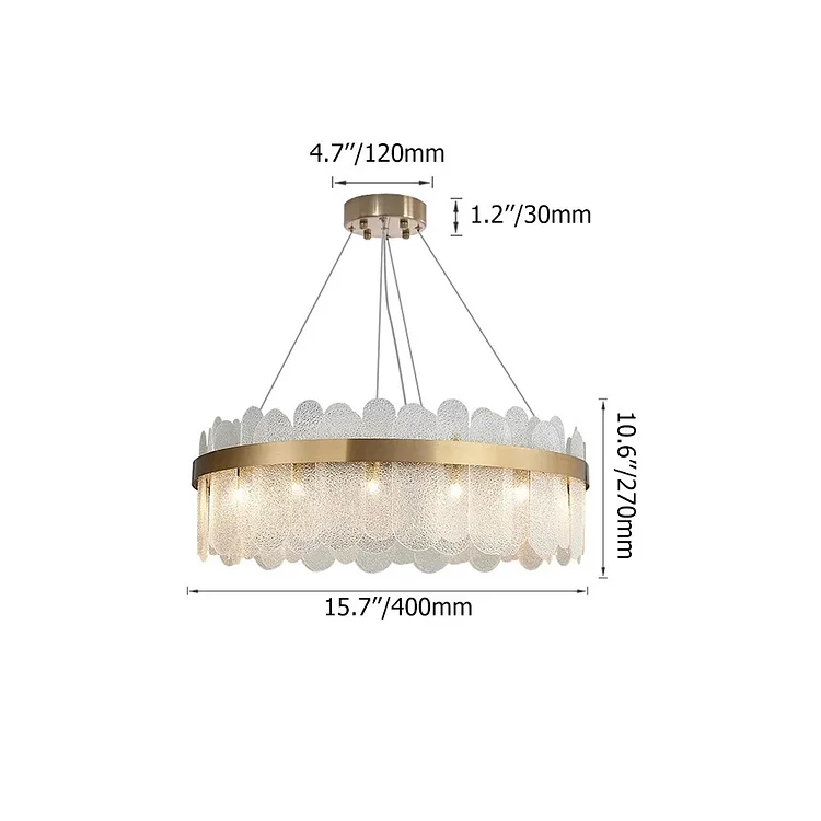 Round Clear Glass Chandelier Modern Light Fitting Vjlight