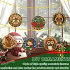 Peinture en diamant perle DIY de No&euml;l 6 pi&egrave;ces d&rsquo;ornements en bois 3,07x3,07 pouces