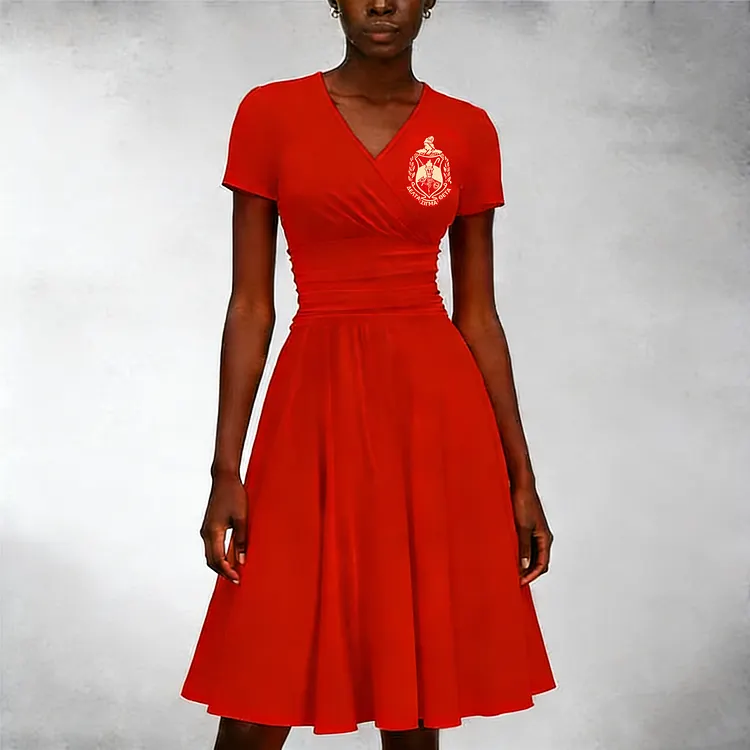 Simple and fashionable women's V-neck dress
