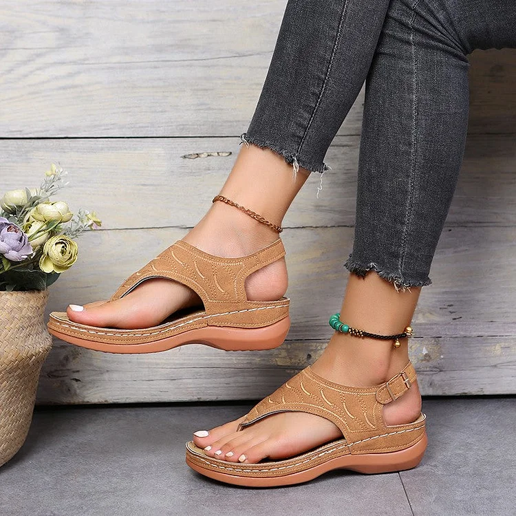 Summer Oxford Women Sandals Flats Slippers Pu Leather Flip Flops Belt Buckle Female Shoes 2022 New Rome Fashion Women Slides QueenFunky