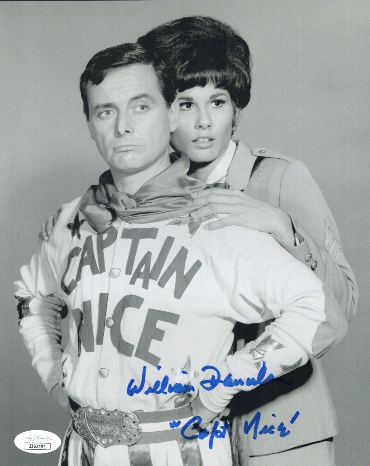 William Daniels Signed CAPTAIN NICE 8x10 Photo Poster painting Autograph JSA COA Cert