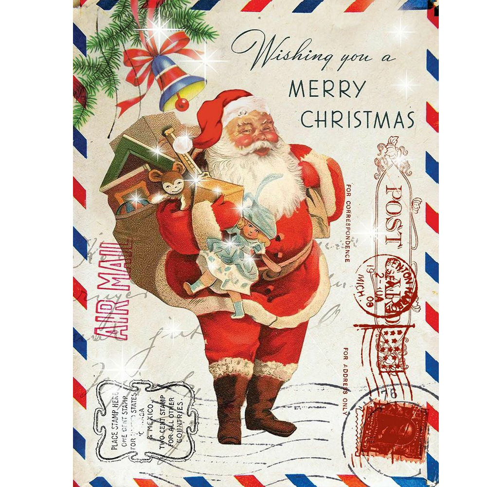 

Stamp Santa Claus - Round Drill Diamond Painting - 30*40CM, 501 Original