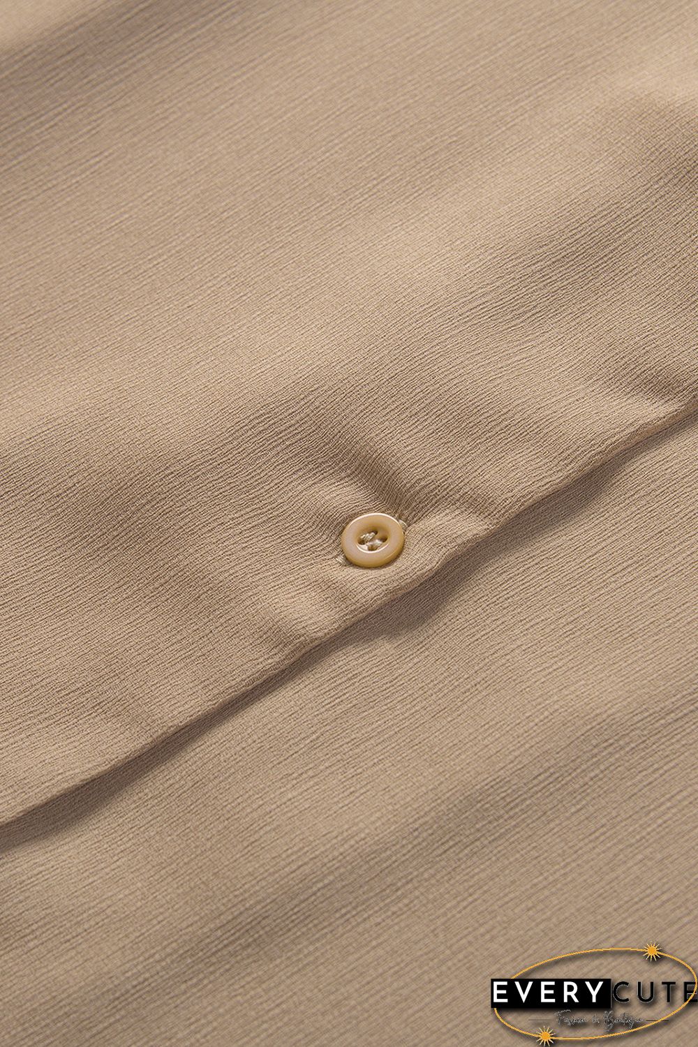 Khaki Button Front Short Sleeve Shirt