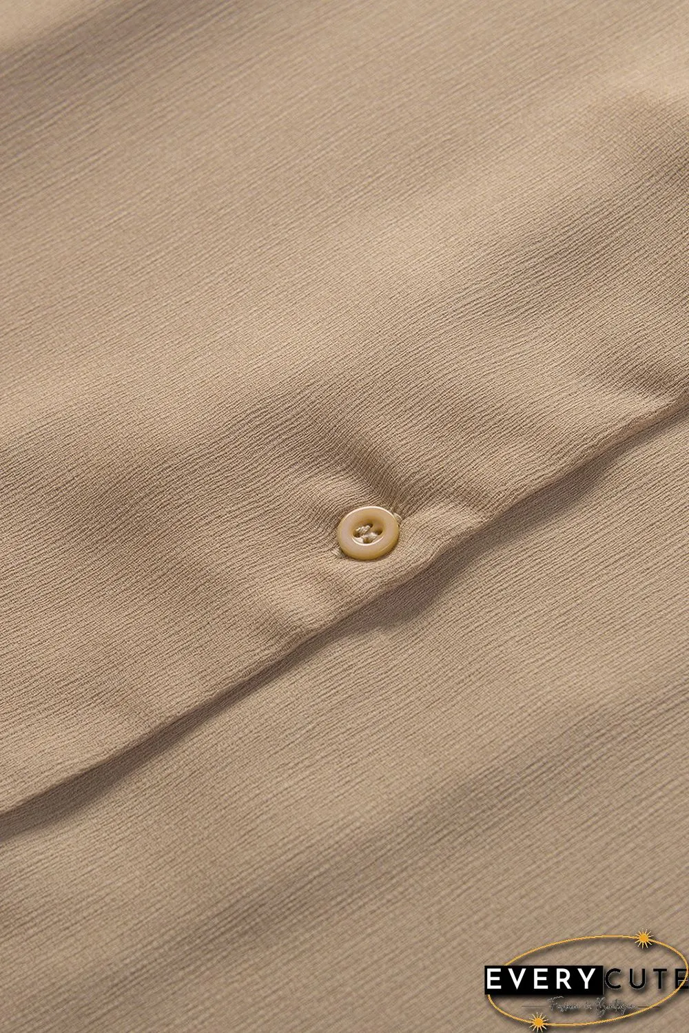 Khaki Button Front Short Sleeve Shirt