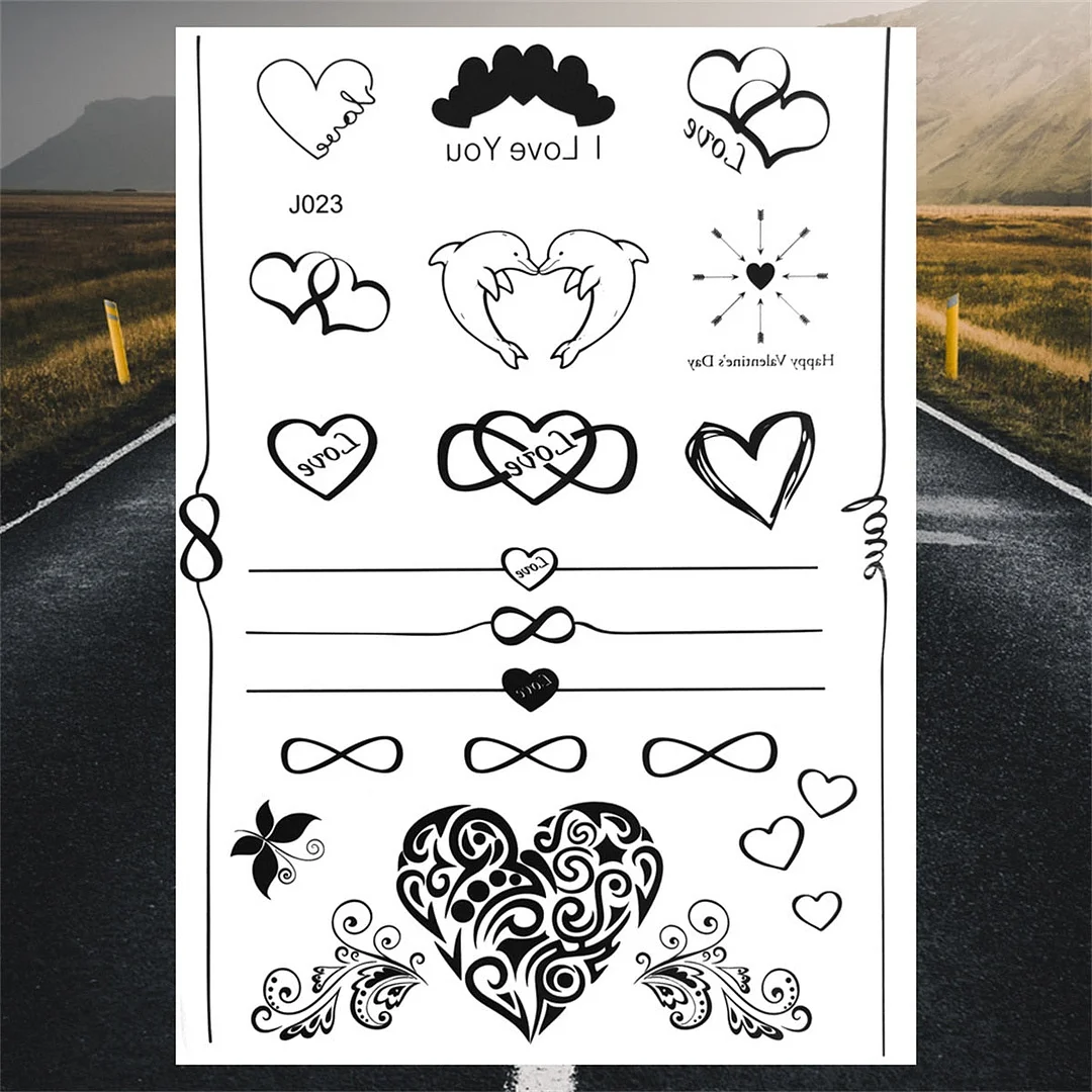 Henna Pendant Temporary Tattoos For Women Undertboob Girls Realistic Butterfly Rose Flower Fake Tattoo Sticker Chest Tatoos