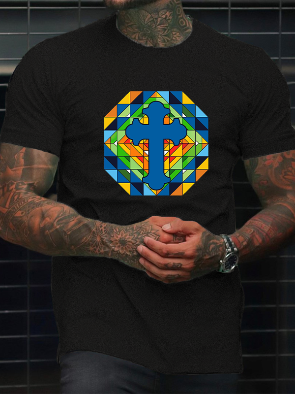 Stained Glass Cross T-shirt