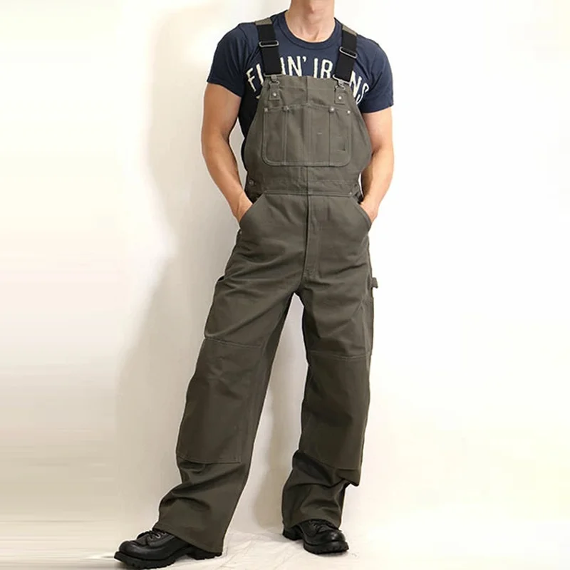 Vintage Durable 12oz Cotton Dual Construction Knee Overalls