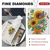 4 Pack DIY Rhinestone Drawstring Wine Gift Bags,  Diamond Painting Wine Decor Bag for Festival Gift Home Table Decor(Sunflower)